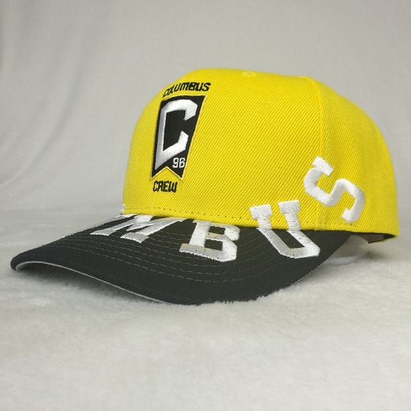 Columbus Crew Mitchell &‎ Ness MLS Pro Fit Snapback Hat Cap Yellow Black NWT - Picture 8 of 9